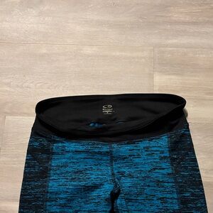 Champion Womans Teal and Black Leggings